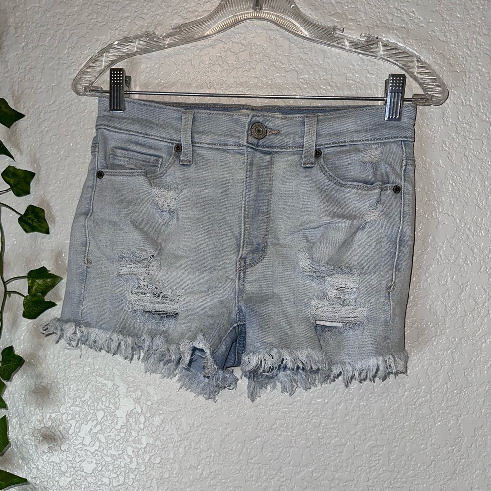 Mudd White Washed High Rise Blue Jean Shorts - Size 5